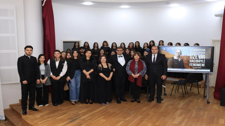 Xankəndidə “Azərbaycan mədəniyyətində Üzeyir Hacıbəyli fenomeni” mövzusunda elmi-praktik seminar keçirilib - FOTO