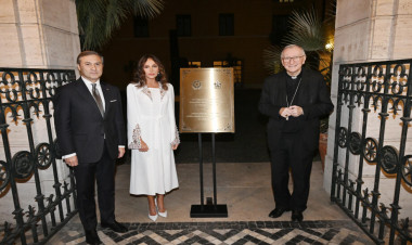 Mehriban Əliyeva Azərbaycanın Müqəddəs Taxt-Tacdakı səfirliyinin inzibati ofisinin açılışında iştirak edib - VİDEO - FOTO