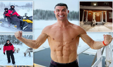 Ronaldodan qarlı havada çılğınlıq - VİDEO