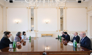 İlham Əliyev Anaklaudia Rossbaxı qəbul edib - VİDEO - FOTO