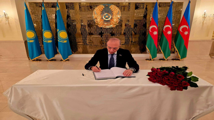 Nizami Səfərov Qazaxıstan səfirliyində olub - FOTO