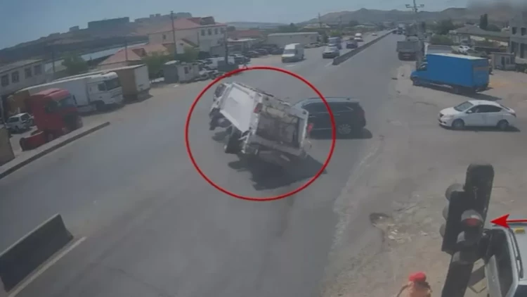 Bakıda qırmızı işığa məhəl qoymayan sürücü ağır qəzaya səbəb oldu - ANBAAN VİDEO