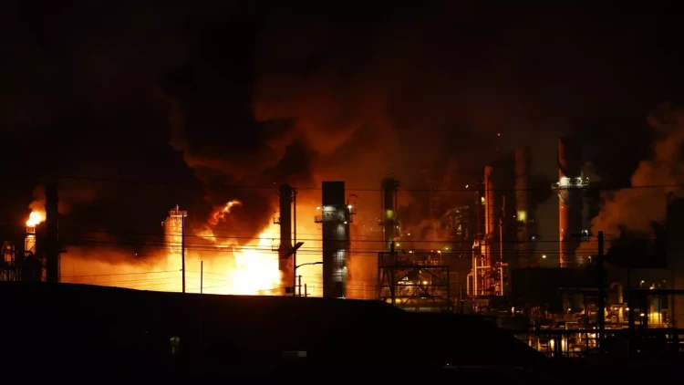 Kaliforniyada neft emalı zavodunda güclü partlayış - VİDEO