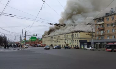 Rusiyada hospital yanır - VİDEO