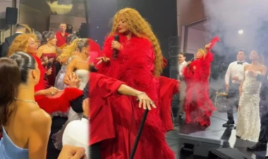 Ulduzlar Zeynəb Xanlarovanın nəvəsinin toyunda - VİDEO