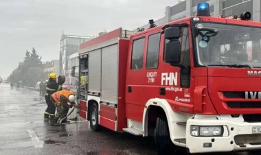Güclü yanğın olan obyekt bu şirkətin imiş - FOTO