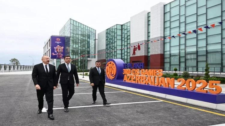 Prezident Yevlax Olimpiya İdman Kompleksinin açılışında iştirak edib - VİDEO - FOTO