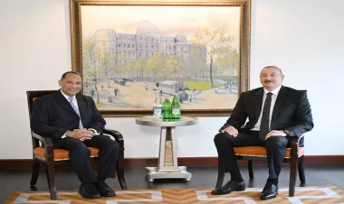 İlham Əliyev Nyu-Yorkda ABŞ Ticarət Palatasının baş vitse-prezidenti ilə görüşüb - VİDEO - FOTO