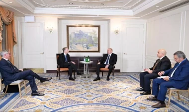 İlham Əliyev Brüs Flətt ilə görüşüb - VİDEO - FOTO