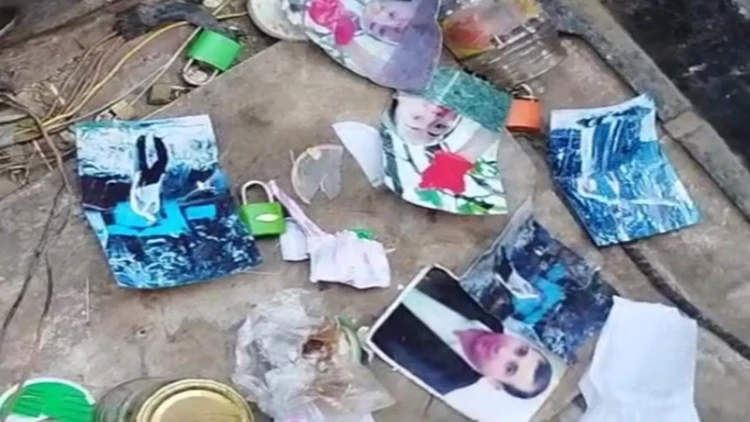 Qazaxda qəbiristanlıqda qəribə hadisə – məzarın yanında cadu tapıldı - VİDEO - FOTO