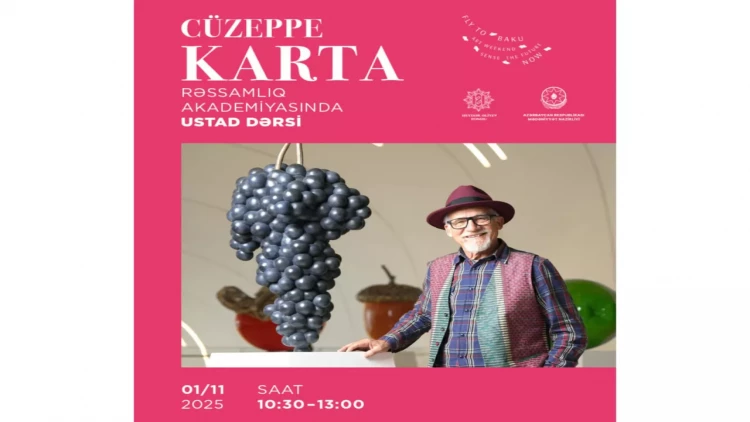 İtaliyalı heykəltəraş Cüzeppe Kartanın gənc rəssamlara ustad dərsi olacaq