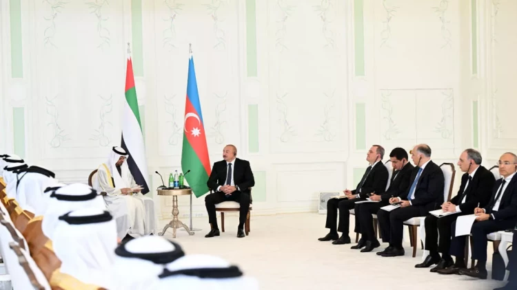 Şeyx Məhəmməd bin Zayed Al Nəhyan: Dost Azərbaycanla ikitərəfli əlaqələrimizi daha yüksək səviyyəyə qaldırmağı arzulayırıq