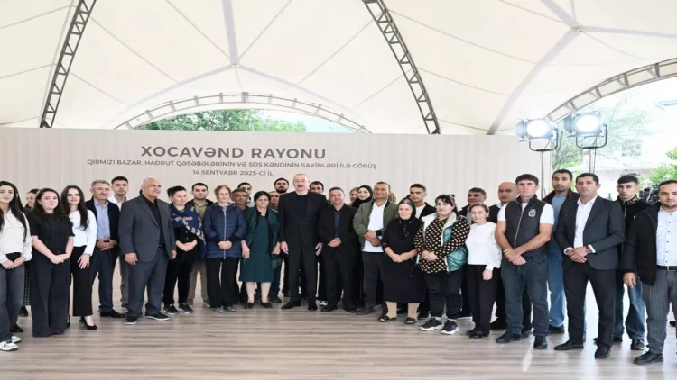 Prezident Qırmızı Bazar, Hadrut qəsəbələrinin və Sos kəndinin sakinləri ilə görüşüb - VİDEO - FOTO