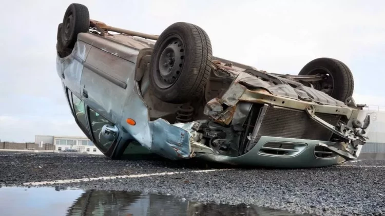 Bakıda ağır qəza: Avtomobil AŞDI - VİDEO