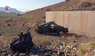 Culfada 4 polisin öldüyü qəzadan GÖRÜNTÜLƏR - VİDEO