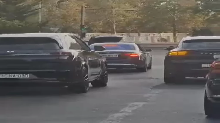 Musanın toyunda “avtomobil karvanı” - Heç yerdə olmayan VİDEO