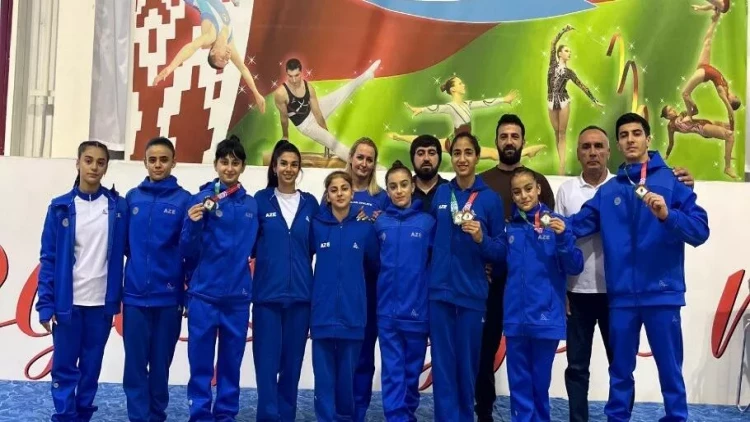 İdman gimnastlarımız Açıq kubokda medallar qazanıblar - FOTO