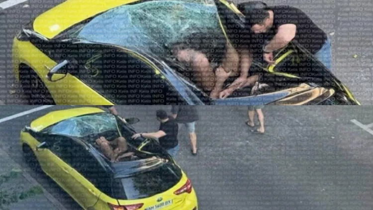 36 yaşlı kişi 19-cu mərtəbədən yıxılıb SAĞ QALDI - FOTOlar