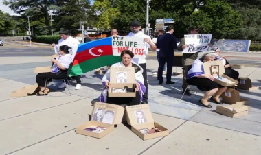 Azərbaycanlı itkinlərin ailə üzvləri ilk dəfə xarici ölkədə aksiya keçirib - VİDEO - FOTO