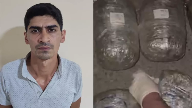 Səbail rayonunda narkokuryer saxlanıldı: 10 kq marixuana aşkarlandı - VİDEO