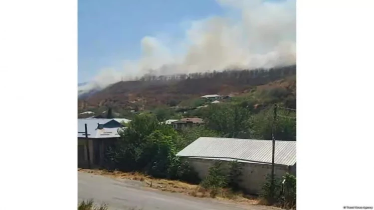 Ağdərədə yenidən yanğın başlayıb - FOTO