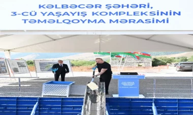 İlham Əliyev Kəlbəcərdə 3-cü yaşayış kompleksinin təməlini qoyub - VİDEO - FOTO
