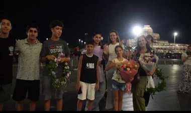 Gimnastlarımız Vətənə qayıdıblar - VİDEO