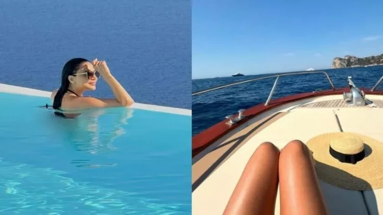 Vüsalə Əlizadə hovuzdan video paylaşdı - Cazibədarlığı ilə göz oxşadı - VİDEO