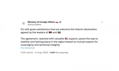 Tarixi bəyannaməni məmnuniyyətlə alqışlayırıq - Polşa XİN