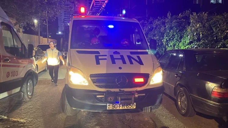 Bakıda moteldə yanğın olub - VİDEO