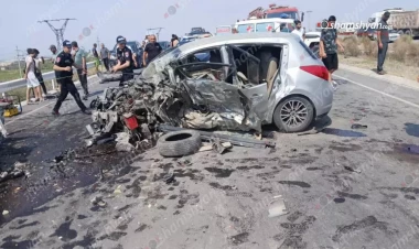 Ermənistanda hərbçilər qəzaya düşdü - 1 ölü, 3 yaralı