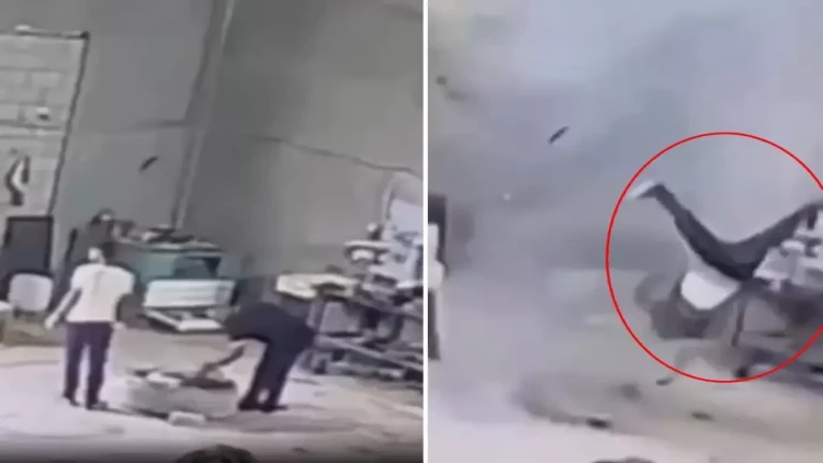 Sexdə faciə - Təkər partladı, öldü - VİDEO