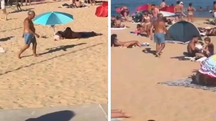 Portuqaliya Prezidenti ümumi çimərlikdə belə görüntüləndi - VİDEO