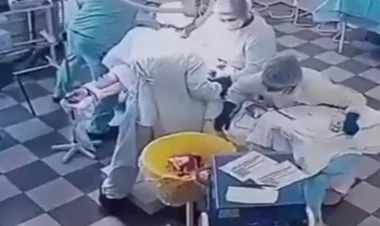 Güclü zəlzələyə baxmayaraq əməliyyata davam etdilər - ANBAAN VİDEO