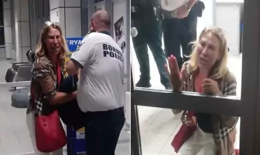 Təyyarəyə buraxılmadığı üçün hava limanını bir-birinə qatdı - FOTO