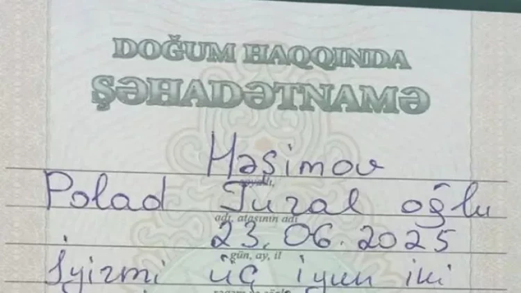 “Bir ölər, min dirilərik” - Polad Həşimovun adaşı dünyaya gəldi - FOTO