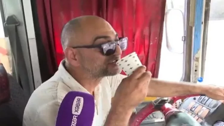 Avtobus sürücüsü sükan arxasında pivə içib?