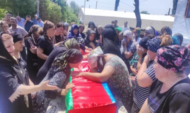 Şəhid Məzahir Kərimov Xaçmazda dəfn olundu - FOTOlar