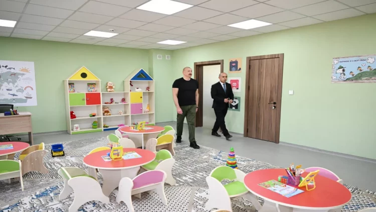 Ağdam şəhərində 1 nömrəli körpələr evi-uşaq bağçası istifadəyə verilib - VİDEO - FOTO