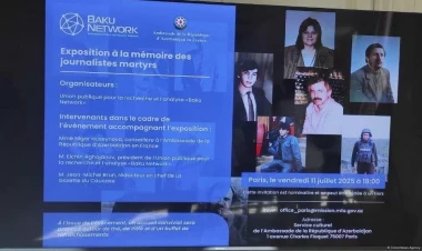 Baku Network Parisdə ilk dəfə olaraq erməni təcavüzü nəticəsində həlak olmuş azərbaycanlı jurnalistlərlə bağlı məsələ qaldırıb - VİDEO - FOTO