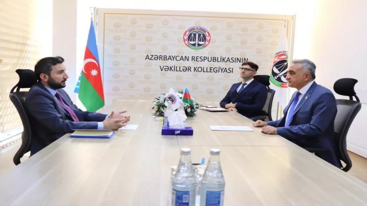 Vəkillər Kollegiyasının sədri dördüncü “Yüksəliş” müsabiqəsinin qalibi ilə növbəti görüşünü keçirib - FOTO