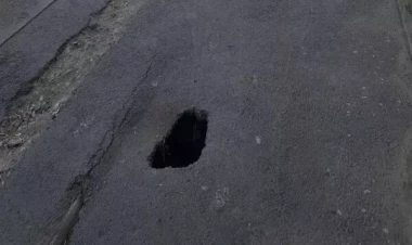 Bakıda daha bir yol hər an ÇÖKƏ BİLƏR - VİDEO