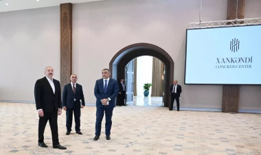 İlham Əliyev Xankəndi Konqres Mərkəzinin açılışında iştirak edib - VİDEO - FOTO