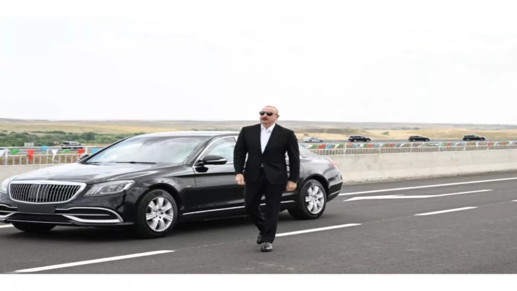 Prezident İlham Əliyev Əhmədbəyli-Füzuli-Şuşa yolunun açılışında iştirak edib - VİDEO - FOTO