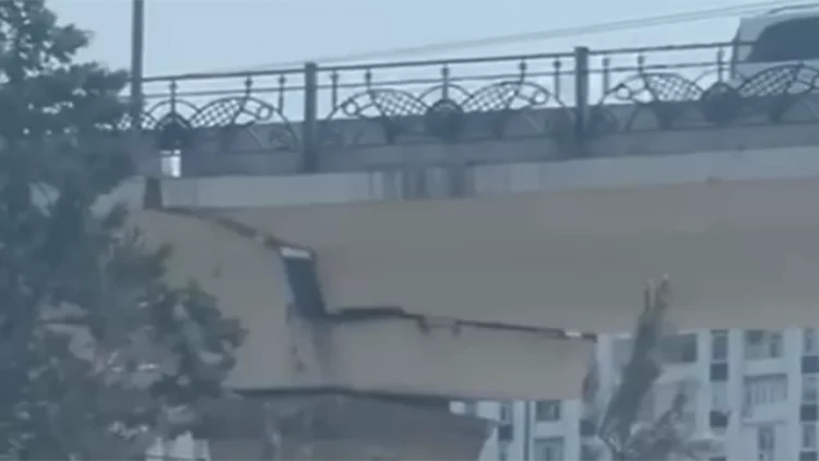 Bakıda məşhur körpüdə nəhəng çat yaranıb? - VİDEO