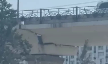 Bakıda məşhur körpüdə nəhəng çat yaranıb? - VİDEO