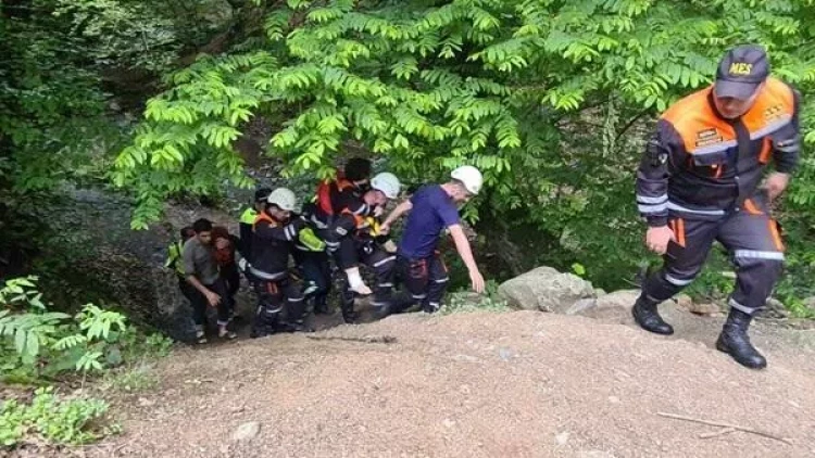 Meşədə köməksiz qalan şəxs xilas edildi - VİDEO