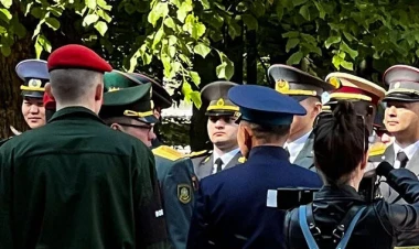 Şəhid oğluna leytenant rütbəsi verildi - FOTO