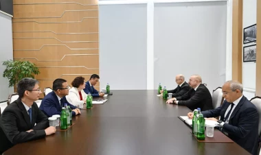 Prezident Mingəçevirdə Çen Qianqı qəbul edib - FOTO
