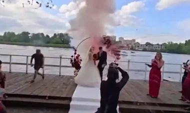 Toy faciəyə çevrildi - Gəlin və bəy yaralandı - ANBAAN VİDEO